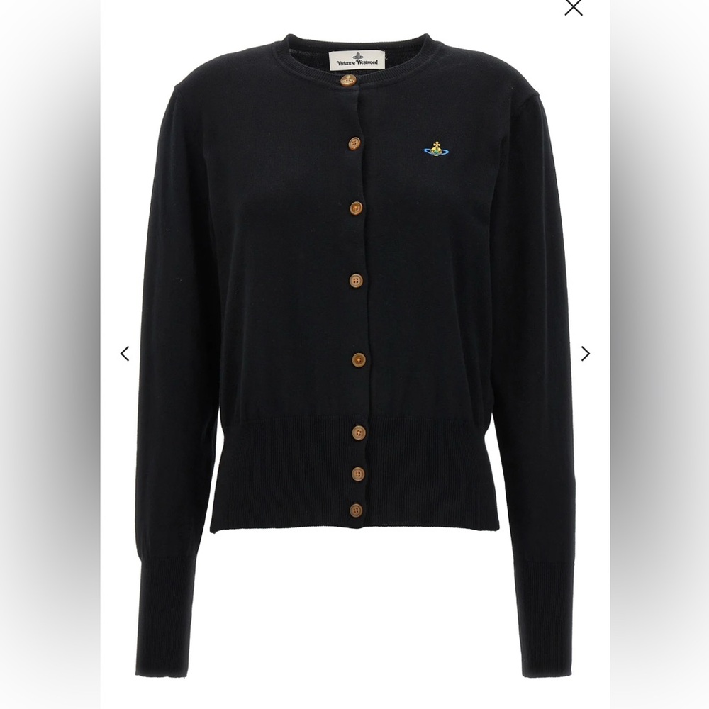 NWT Vivienne Westwood Orb Embroidered Buttoned Cardigan SZ Small